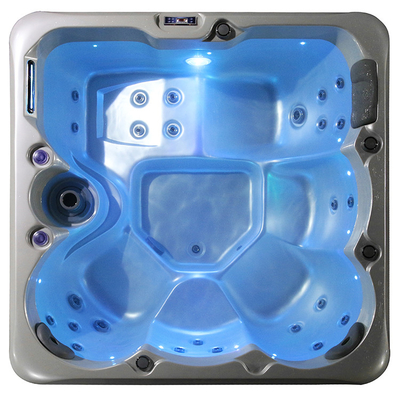 Pearl White 5 Persons Hot Tub Outdoor Freestanding Whirlpool Massage Hot Tub