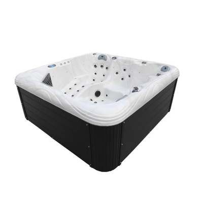 Outdoor Air Jets Massage Hot Tubs Whirlpool Waterfall Spa With 3 Seats 2 Lounges