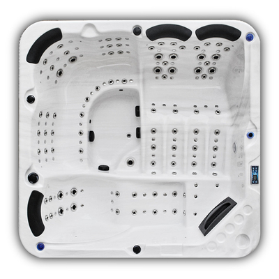 6 Person Acrylic Freestanding Massage Hot Tub Outdoor Whirlpool Spa Bathtub With 3 Seats & 3 Loungers